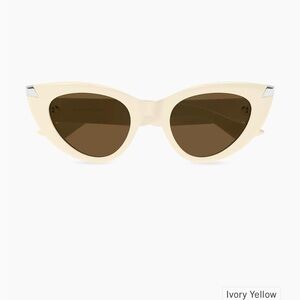 McQueen  Punk Rivet  Cat Eye Sunglasses Ivory Brown AMO442S 004 50MM-21-135 $485
